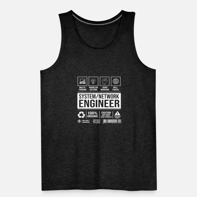 Network Computer Scientist Programmer Admin Men's Premium Organic Tank Top