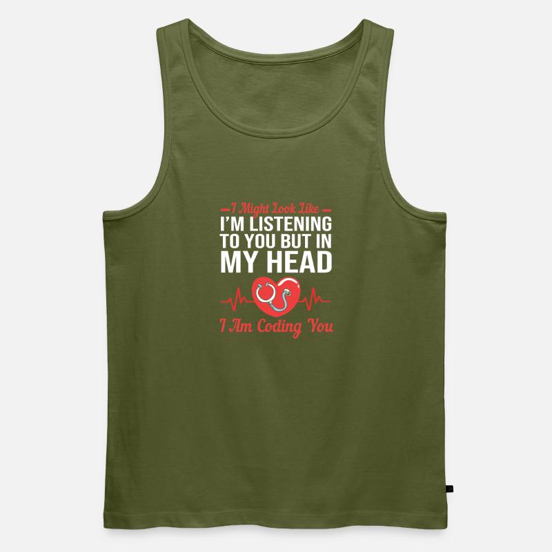 Medizin Programmierer Medizinischer Coder - Männer Premium Bio Tank Top - Khaki