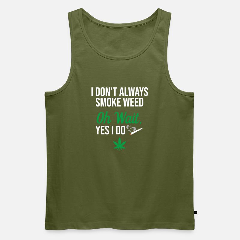 Ich rauche nicht immer Gras - Männer Premium Bio Tank Top - Khaki