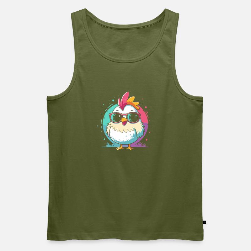 Auffällige Mädchen-Pastell-Sonnenbrille - Männer Premium Bio Tank Top - Khaki