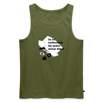 für jeden etwas dabei - Männer Premium Bio Tank Top - Khaki - Vorne - Michal (187cm)