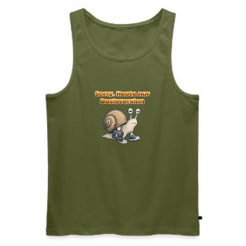 Sorry. Heute nur Basisversion - Männer Premium Bio Tank Top - Khaki - Vorne - Michal (187cm)