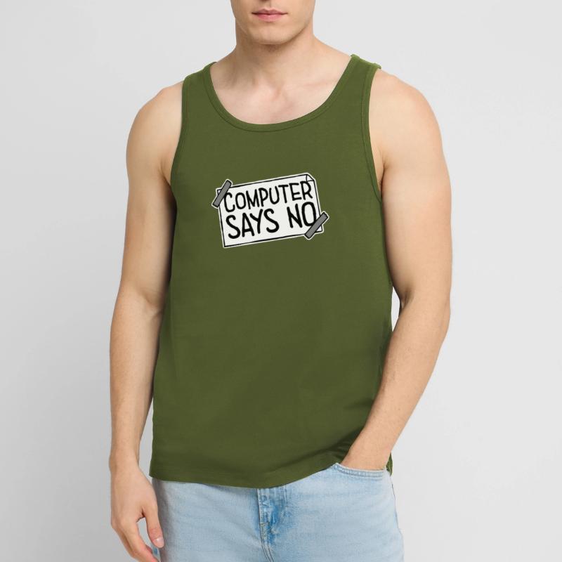 Computer Says No Funny Programmer Nerd Technique Men's Premium Organic Tank Top