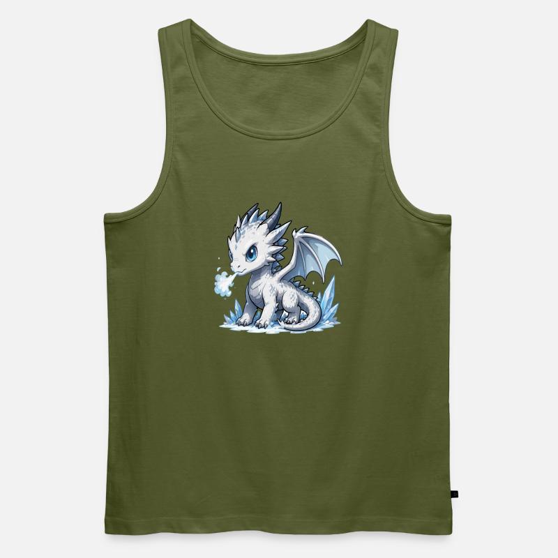 Kristall-Eisdrache - Männer Premium Bio Tank Top - Khaki
