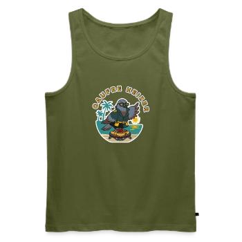 Brüssel, Belgien, Luxus-Tauben-Waffel-König, Sonnenuntergang - Männer Premium Bio Tank Top - Khaki - Vorne - Michal (187cm)