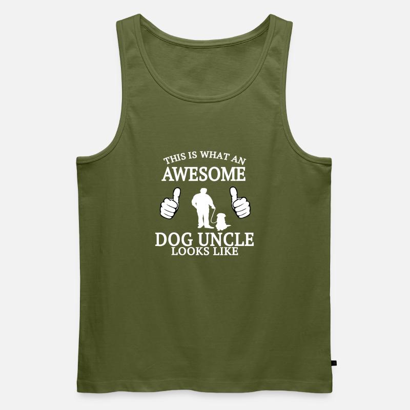 Toller Hund, wie Onkel aussieht - Männer Premium Bio Tank Top - Khaki