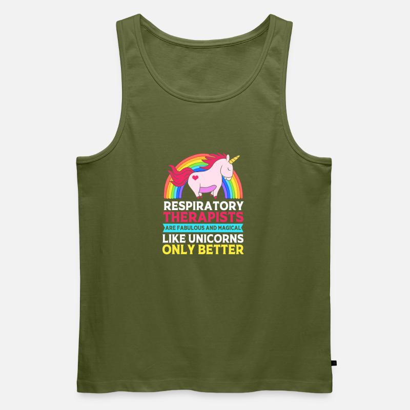 Atmung Atmen Sauerstoff - Männer Premium Bio Tank Top - Khaki