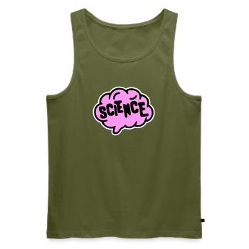 Science Science Statement Nerd Education Saying - Men's Premium Organic Tank Top - khaki - Front - Michal (187cm)