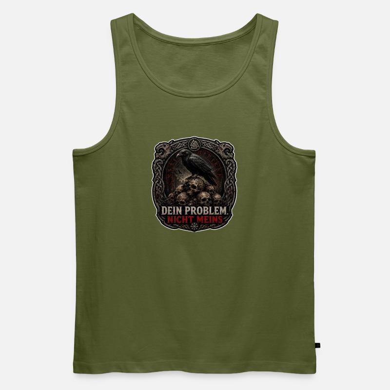 Dein Problem Nicht Meins Gothic Patch - Männer Premium Bio Tank Top - Khaki