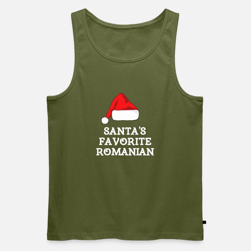 Santa's Lieblingsrumäne - Männer Premium Bio Tank Top - Khaki