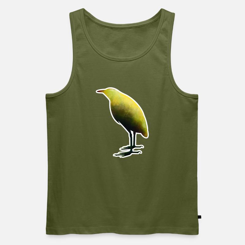 Bittern - Men's Premium Organic Tank Top - khaki