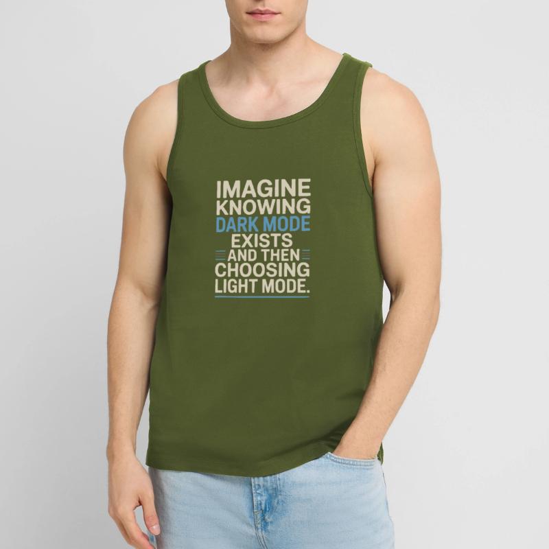 Le mode sombre existe Programmeur IT Nerd Coder Office Débardeur bio Premium Homme