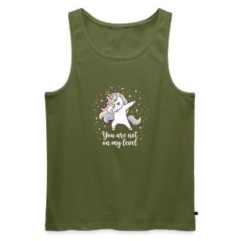 Pride Month LGBTQ – Du bist nicht auf meinem Niveau - Männer Premium Bio Tank Top - Khaki - Vorne - Michal (187cm)