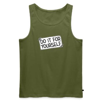 Do It For Yourself Inspirierend Selbstliebe Zitat - Männer Premium Bio Tank Top - Khaki - Vorne - Michal (187cm)