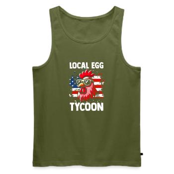 Patriotic Farmer Rooster Flock Poultry USA Pride C - Männer Premium Bio Tank Top - Khaki - Vorne - Michal (187cm)