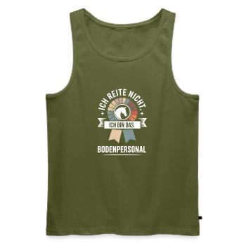 Pferde Ich Reite Nicht Ich Bin Das Bodenpersonal - Männer Premium Bio Tank Top - Khaki - Vorne - Michal (187cm)