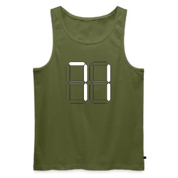 NUMÉRO 71 Soixante-et-onze Cadeaux Numérique - Débardeur bio Premium Homme - kaki - Devant - Michal (187cm)