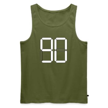 NUMÉRO 90 Ninety Gift Digital - Débardeur bio Premium Homme - kaki - Devant - Michal (187cm)