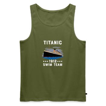 Équipe de natation Titanic Expert Titanic Filles Titanic Garçon - Débardeur bio Premium Homme - kaki - Devant - Michal (187cm)