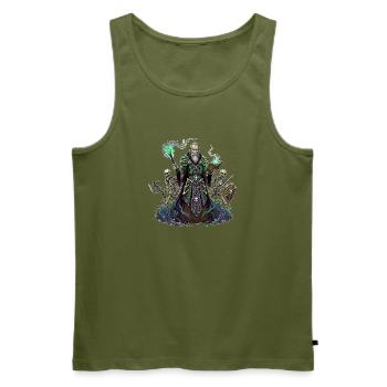 The Dark Necromancer and His Servants - Men's Premium Organic Tank Top - khaki - Front - Michal (187cm)