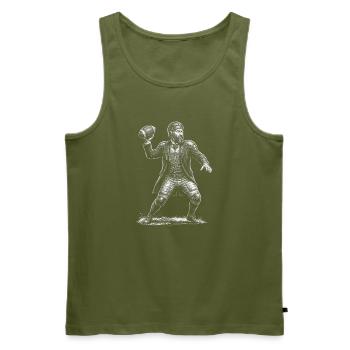 James A. American Football - Men's Premium Organic Tank Top - khaki - Front - Michal (187cm)