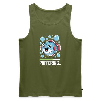 Kugelfische Sprüche Lustiges Kugelfische Geschenk  - Männer Premium Bio Tank Top - Khaki - Vorne - Michal (187cm)