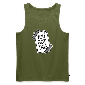 You Got This Motivierend Inspirierend Spruch Zitat - Männer Premium Bio Tank Top - Khaki - Vorne - Michal (187cm)