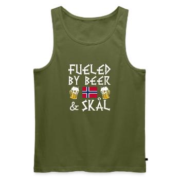 Norway Vacation Norge Fjords Scandinavian Beer Ska - Männer Premium Bio Tank Top - Khaki - Vorne - Michal (187cm)