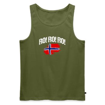 Norvège des fjords Norge Navire scandinave ro-viking - Débardeur bio Premium Homme - kaki - Devant - Michal (187cm)