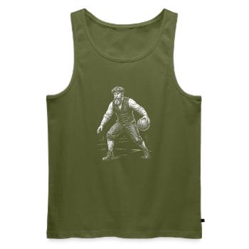 Rutherford B Hayes Basketball  - Männer Premium Bio Tank Top - Khaki - Vorne - Michal (187cm)