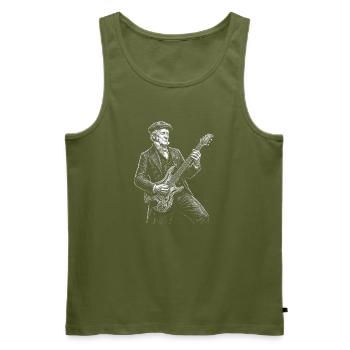 James Buchanan Guitare - Débardeur bio Premium Homme - kaki - Devant - Michal (187cm)