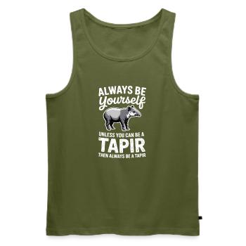 Tapire Sprüche Tapir Lustiges Tapire Geschenk - Männer Premium Bio Tank Top - Khaki - Vorne - Michal (187cm)