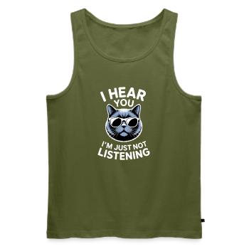 Britisch Kurzhaar Sprüche Lustiges Katze Geschenk  - Männer Premium Bio Tank Top - Khaki - Vorne - Michal (187cm)