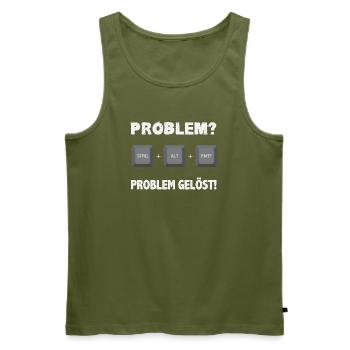 Problem Gelöst Strg Alt Entf - Männer Premium Bio Tank Top - Khaki - Vorne - Michal (187cm)