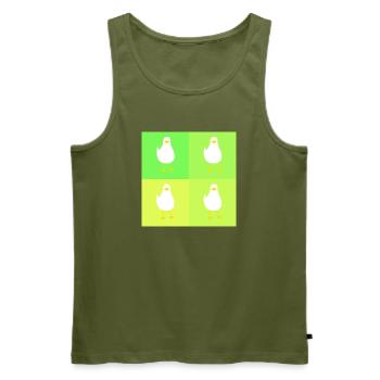 MineMineMineMine - green - Men's Premium Organic Tank Top - khaki - Front - Michal (187cm)