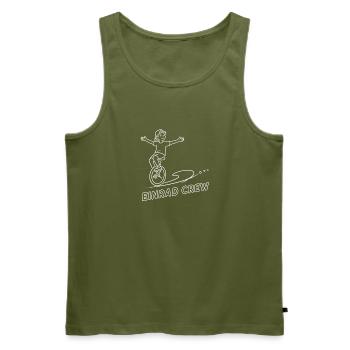 Einrad Crew – Einradfahren Zirkus Kinder Vektor - Männer Premium Bio Tank Top - Khaki - Vorne - Michal (187cm)