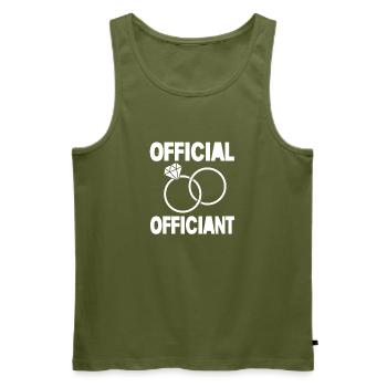 Pfarrer - Männer Premium Bio Tank Top - Khaki - Vorne - Michal (187cm)