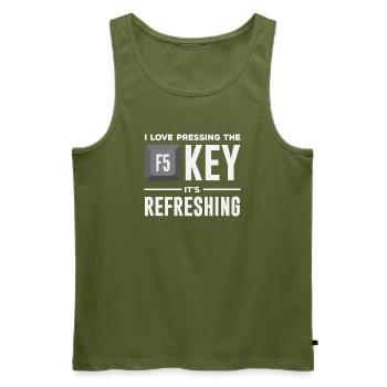 F5 Key Programmer - Men's Premium Organic Tank Top - khaki - Front - Michal (187cm)