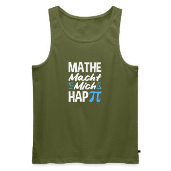 Mathe Macht Mich Glücklich - Männer Premium Bio Tank Top - Khaki - Vorne - Michal (187cm)