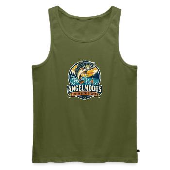 Angelmodus – Bitte nicht stören Angler - Männer Premium Bio Tank Top - Khaki - Vorne - Michal (187cm)