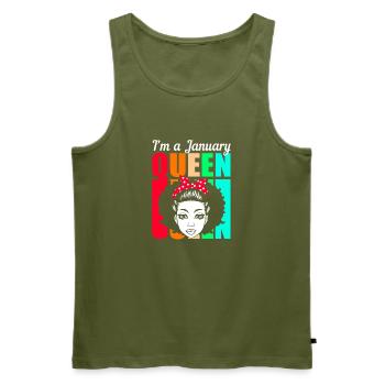 Sternzeichen Wassermann - Männer Premium Bio Tank Top - Khaki - Vorne - Michal (187cm)