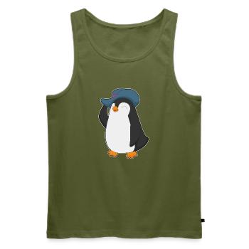 Chapeau de Pingouin - Débardeur bio Premium Homme - kaki - Devant - Michal (187cm)