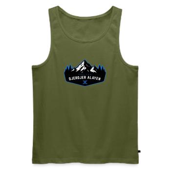 Djerdjer_Alayen_2 - Men's Premium Organic Tank Top - khaki - Front - Michal (187cm)