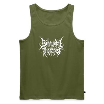 Behavioural therapist, school behaviour technician - Men's Premium Organic Tank Top - khaki - Front - Michal (187cm)