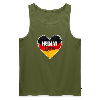 Heimatliebe - Männer Premium Bio Tank Top - Khaki - Vorne - Michal (187cm)