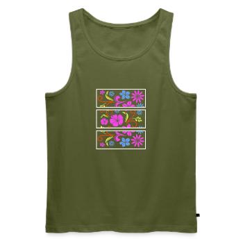 Pastell Gothic - Männer Premium Bio Tank Top - Khaki - Vorne - Michal (187cm)
