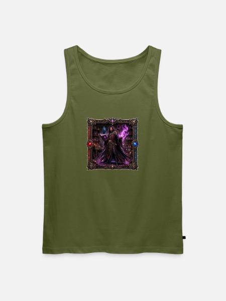 Warlock - Men's Premium Organic Tank Top - khaki