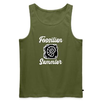 Fossilien Steine Geologie Sammler Mineral Geologe - Männer Premium Bio Tank Top - Khaki - Vorne - Michal (187cm)