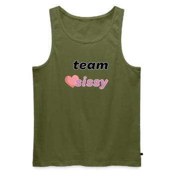Team, Liebling, Liebling - Männer Premium Bio Tank Top - Khaki - Vorne - Michal (187cm)