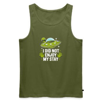  I Did Not Enjoy My Stay Alien Ufo Außerirdischer - Männer Premium Bio Tank Top - Khaki - Vorne - Michal (187cm)
